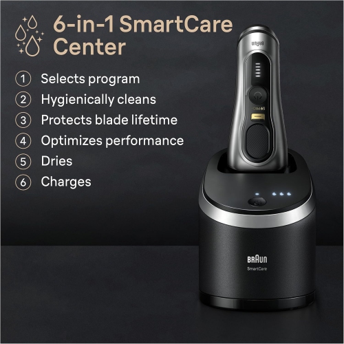 Rasoir électrique Series 9 PRO+, rasoir électrique avec ou sans mousse avec SmartCare Center de Braun