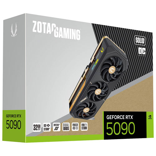 ZOTAC Gaming GeForce RTX 5090 Solid OC 32GB GDDR7 Video Card
