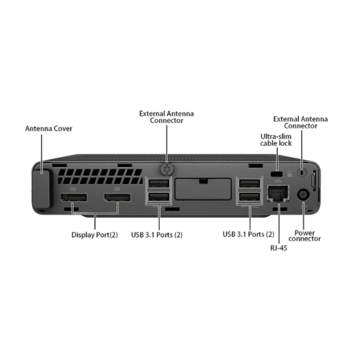 HP EliteDesk 800 G5 Mini PC - Intel Core i5-9500T, 16GB RAM, 512GB SSD, Windows 11 Pro by HP - Refurbished condition - Image 4