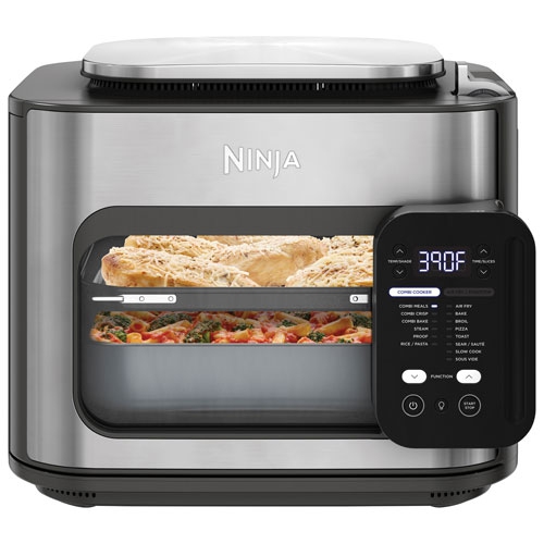 Four multicuiseur tout-en-un et friteuse à air chaud Combi de Ninja - Acier inoxydable/SFP701C gris foncé - Remis à neuf
