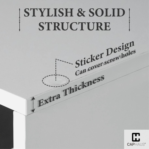 CAPHAUS Sturdy Room 11-Inch Cube Storage Organizer Shelf, with Thick Exterior Edge, Storage Shelf Divider w/Back, Bookcase, 9-Cube, White