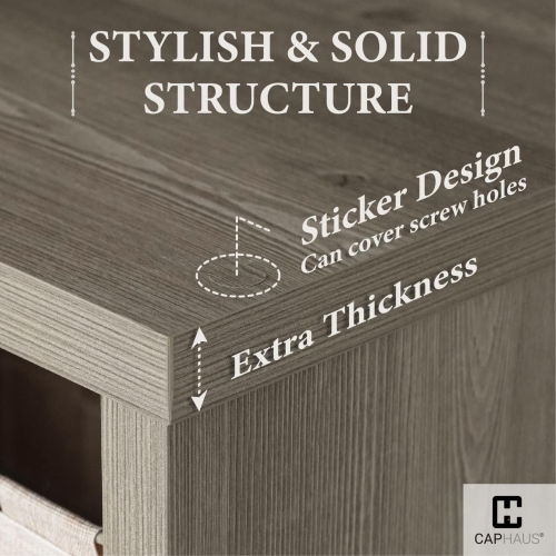 CAPHAUS – Étagère de rangement cubique robuste de 13&nbsp;po, bord extérieur très épais, séparateur de tablette de rangement ouvert, bibliothèque, 8