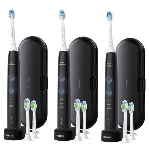 PHILIPS  Sonicare Protectiveclean 5300 Electric Toothbrush - Hx6423/34 3 Pack In Black