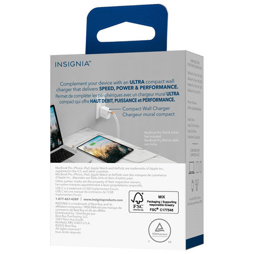 Insignia 100W 2-Port USB-C GaN Wall Charger - Only at Best Buy