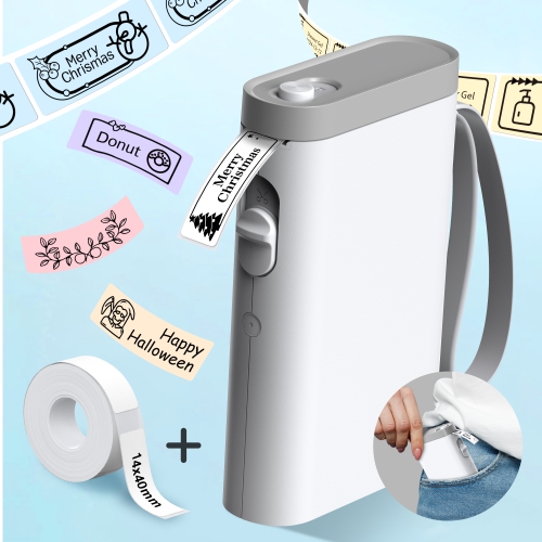 Étiqueteuse avec ruban adhésif, imprimante d'étiquettes Bluetooth P21, mini étiqueteuses sans fil avec plusieurs modèles pour organiser le bureau à