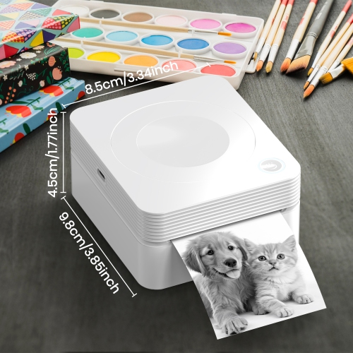 Nelko Sticker Printer, PM230 Mini Thermal Printer Bluetooth Portabel Sticker Maker with 3 Rolls of Paper, Print Pods Mini Printer with Multiple