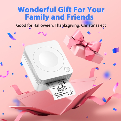 Nelko Sticker Printer, PM230 Mini Thermal Printer Bluetooth Portabel Sticker Maker with 3 Rolls of Paper, Print Pods Mini Printer with Multiple