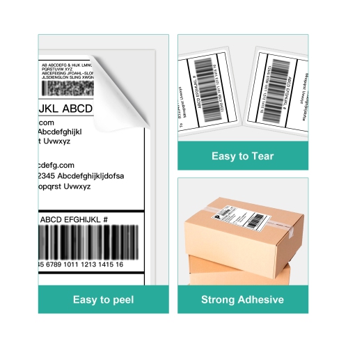 Nelko Genuine 4x6 Direct Thermal Shipping Label, Nelko 4x6 Thermal Labels for Nelko PL70E Shipping Label Printer, Commercial Grade