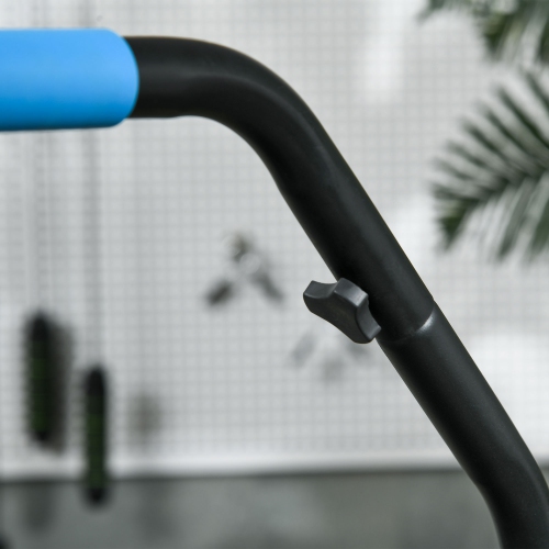 Soozier 40" Foldable Rebounder Trampoline for Adult, Mini Trampoline Indoor and Outdoor with 4 Level Adjustable U-Shaped Foam Handle, Quiet and Safe