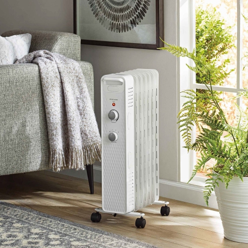 Mainstays 1500W Mechanical Oil Filled Electric Radiant Space Heater, WSH07O2AWW, White by MAINSTAYS - Open Box condition - Image 5