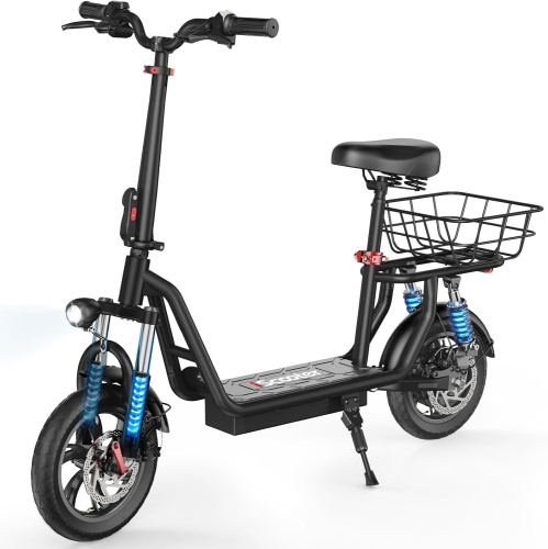 Trottinette électrique i12 avec siège pour adultes - Noir