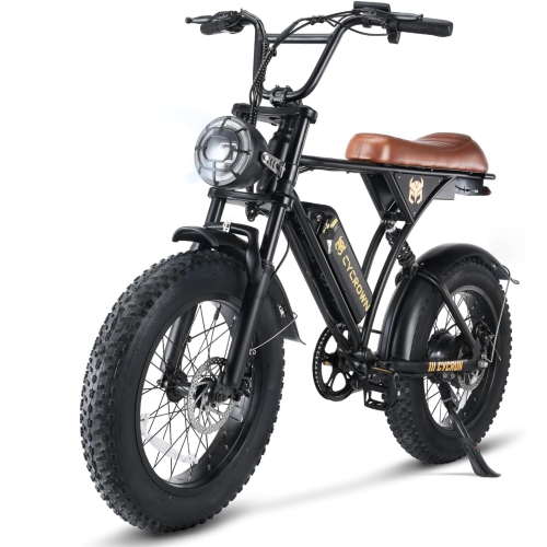CYCROWN Cycrun Moped Style Electric Bike for Adults - Black
