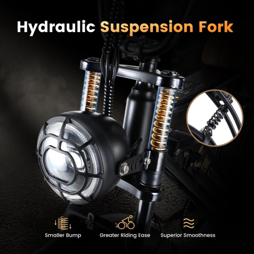 CYCROWN Cycrun Moped Style Electric Bike for Adults - Black