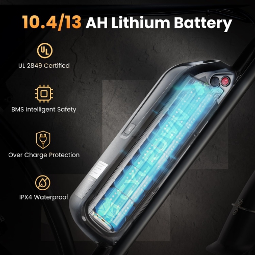 CYCROWN Cycrun Moped Style Electric Bike for Adults - Black