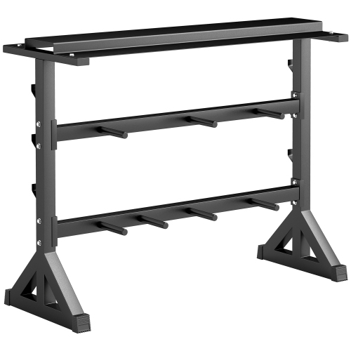 Support de poids de Soozier pour disques, haltères et barres d'haltères, support de disques d'une capacité de 1100 lb pour le rangement des haltères