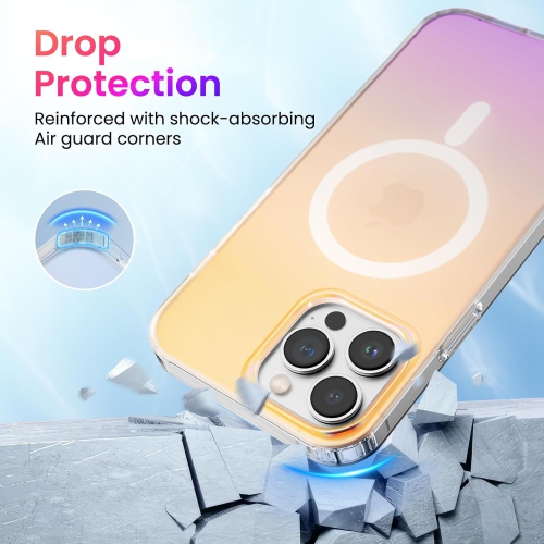 ORNARTO Magnetic Case for iPhone 13 Pro Max Compatible with MagSafe,Holographic Iridescent Cover,Shockproof Protective Rainbow Phone Case Magnetic