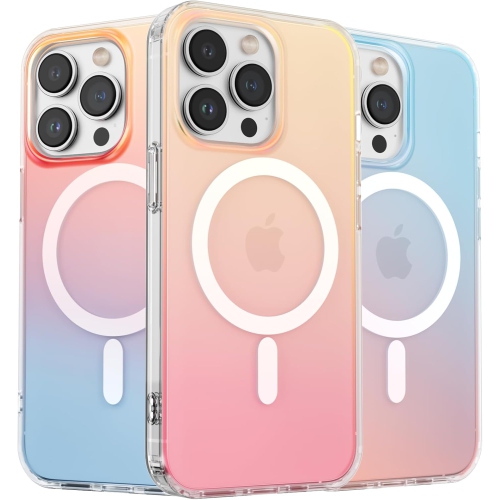 ORNARTO Magnetic Case for iPhone 13 Pro Compatible with MagSafe,Holographic Iridescent Cover,Shockproof Protective Rainbow Phone Case Magnetic for
