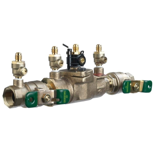Watts 3/4 in. Bronze Double Check Valve Backflow Preventer Assembly Quarter Turn Shutoff with Freeze Sensor