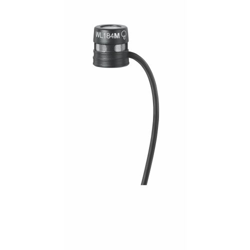 Image 1 de 2.. Microphone-cravate supercardioïde 184&nbsp;M de Shure � , noir, avec connecteur Lemo