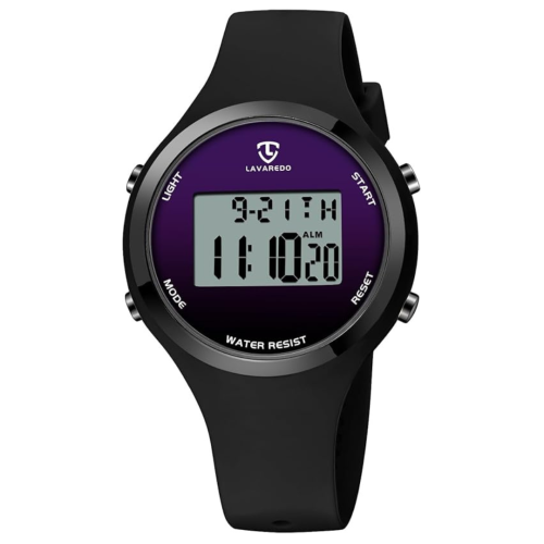 Womens Watch, Digital Watches for Women Female Wrist Watch Sport Chronograph Resin Matte Strap Women's Watch Easy Read Montre Femme