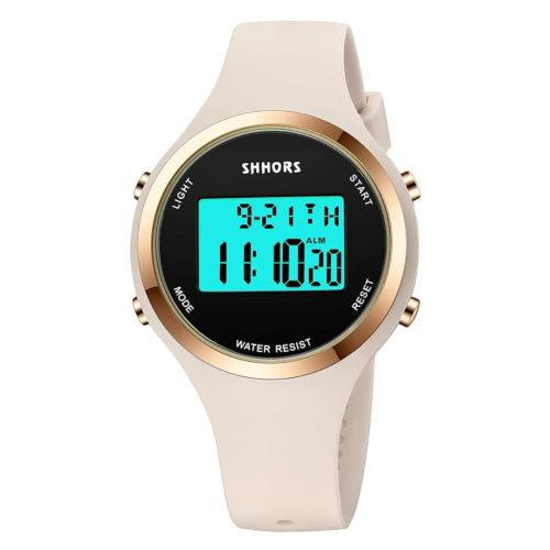 MEHIAZ  Womens Watch, Digital Watches for Women Female Wrist Watch Sport Chronograph Resin Matte Strap Women's Watch Easy Read Montre Femme