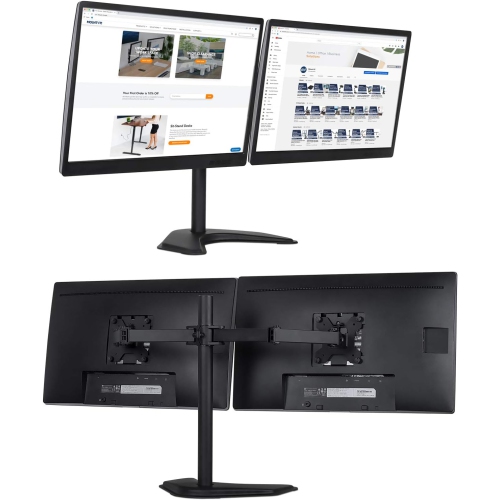 Mount-It! Dual Monitor Stand for Desk - 2 Screen Mount for Two Computer Screens
