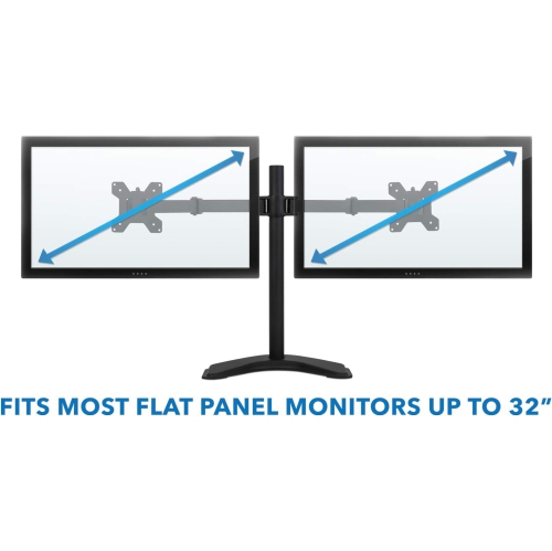 Mount-It! Dual Monitor Stand for Desk - 2 Screen Mount for Two Computer Screens