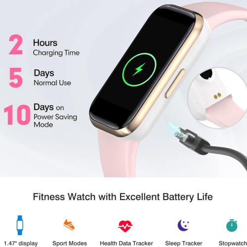 Fitness Tracker Watch,Fitness Watch Waterproof Activity Tracker Step Tracker with HeartRate Monitor Blood Oxygen Monitor and Sleep Monitor Compatible