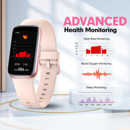 Fitness Tracker Watch,Fitness Watch Waterproof Activity Tracker Step Tracker with HeartRate Monitor Blood Oxygen Monitor and Sleep Monitor Compatible