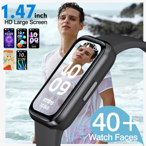 Fitness Tracker Watch,Fitness Watch Waterproof Activity Tracker Step Tracker with HeartRate Monitor Blood Oxygen Monitor and Sleep Monitor Compatible