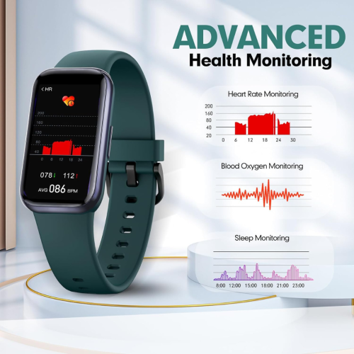 Fitness Tracker Watch,Fitness Watch Waterproof Activity Tracker Step Tracker with HeartRate Monitor Blood Oxygen Monitor and Sleep Monitor Compatible