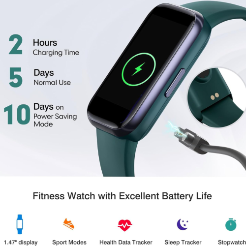 Fitness Tracker Watch,Fitness Watch Waterproof Activity Tracker Step Tracker with HeartRate Monitor Blood Oxygen Monitor and Sleep Monitor Compatible