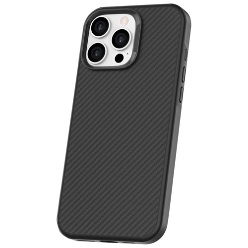 Refurbished TUFF8 Carbon Fibre Fitted Hard Shell Case for iPhone 16 Pro Max - Black T8CF-IP1604