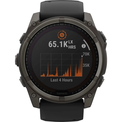 Refurbished - Garmin Fēnix 8 Solar Sapphire GPS Smartwatch 51mm Fiber-reinforced polymer - Carbon Gray