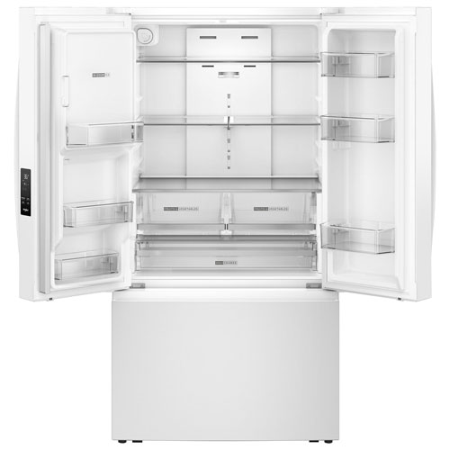 Réfrigérateur deux portes 29,58 pi³ 36 po, distributeur glaçons/eau de Whirlpool - Blanc