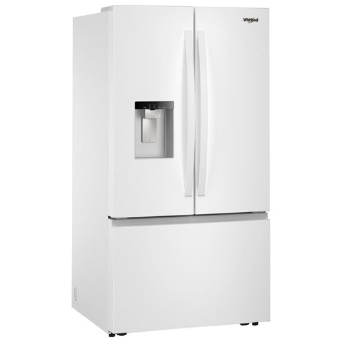 Réfrigérateur deux portes 29,58 pi³ 36 po, distributeur glaçons/eau de Whirlpool - Blanc