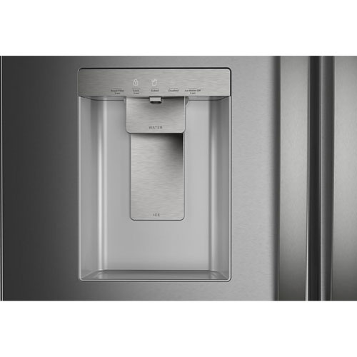 Réfrigérateur 2 portes 29,58 pi³ 36 po avec distributeur glaçons/eau de Whirlpool (WRFF3536SZ) - Inox