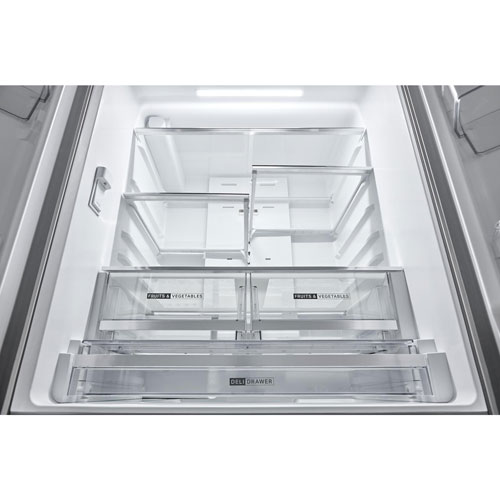 Réfrigérateur 2 portes 29,58 pi³ 36 po avec distributeur glaçons/eau de Whirlpool (WRFF3536SZ) - Inox