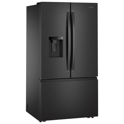 Whirlpool 36" 29.58 Cu. Ft. French Door Refrigerator with Water & Ice Dispenser - Blk Stnlss