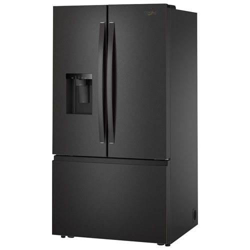 Whirlpool 36" 29.58 Cu. Ft. French Door Refrigerator with Water & Ice Dispenser - Blk Stnlss