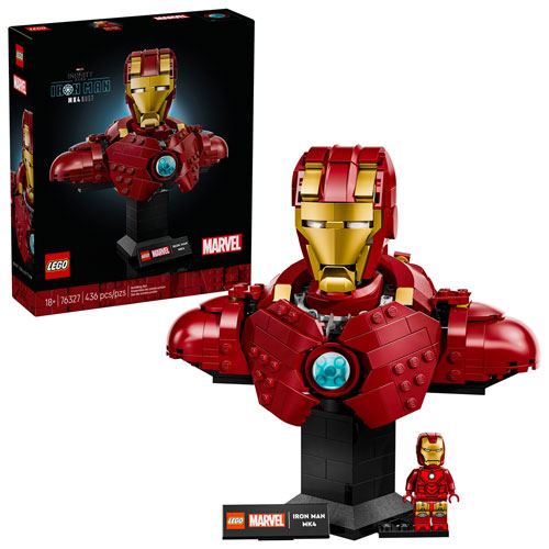 Image 1 de 7.. Ensemble de construction LEGO Super Hero : Le buste d'Iron Man MK 4 - 436 Pièces