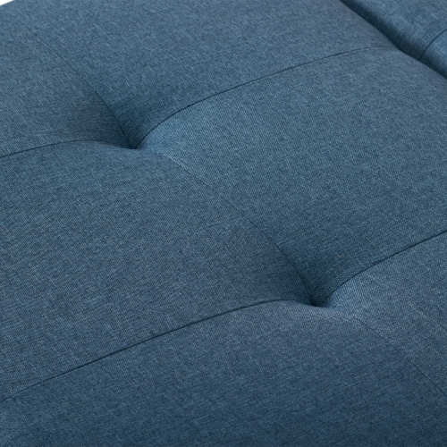 Pouf de rangement de CorLiving, très grand pouf capitonné à deux compartiments de rangement pour le salon, la chambre à coucher, le rangement