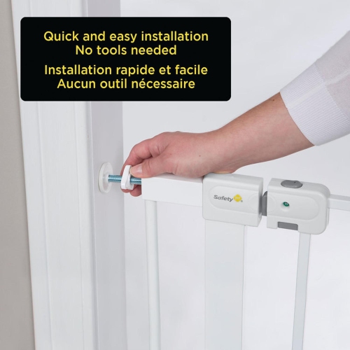 Hand Free Auto Close Gate - White