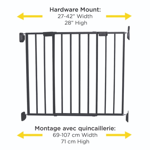 Top of Stairs Metal Décor Swing Gate - Black