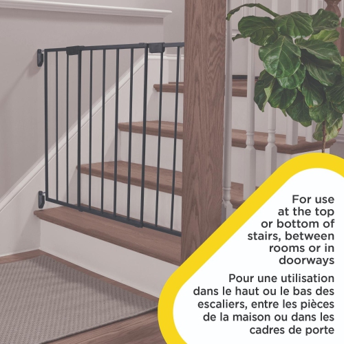 Top of Stairs Metal Décor Swing Gate - Black
