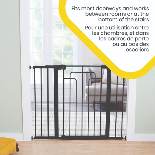 Contemporary Tall and Wide Metal Gate- Black