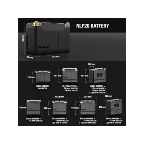 NOCO Lithium NLP20 12V 7Ah 600A Lithium Powersport Battery - Black