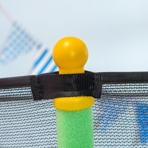 Soozier 63" Kids Trampoline Mini Indoor Bouncer Jumper with Enclosure Net Elastic Thick Padded Pole Gift for Child Toddler Age 3-10 Years Old Green