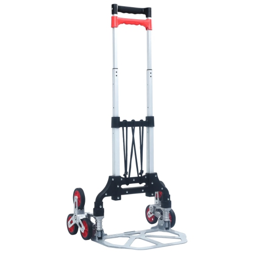 VIDAXL  Foldable Stair Transport Trolley 70 Kg Aluminium Sliver
