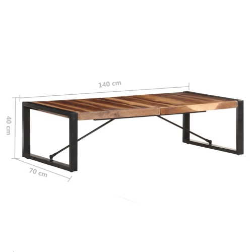 vidaXL Coffee Table 140x70x40 cm Solid Wood